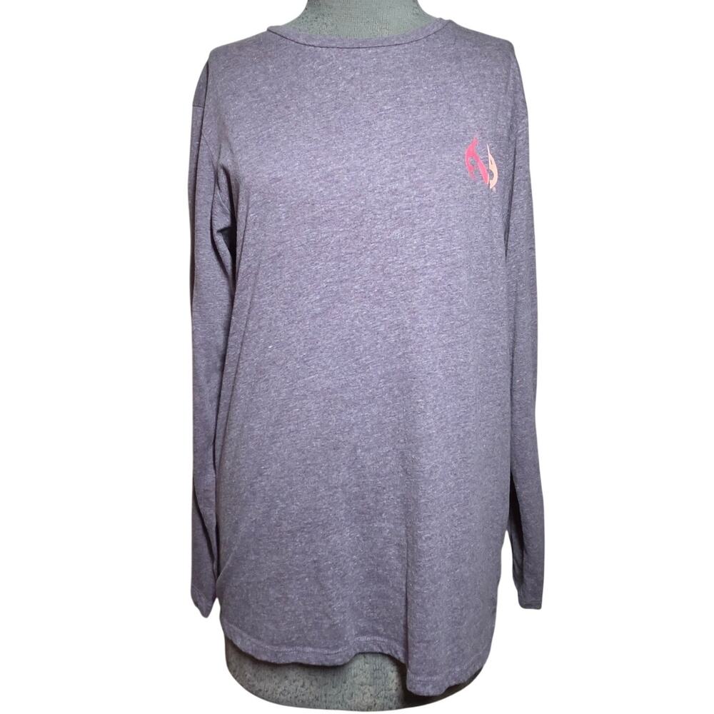 Realtree Purple Long Sleeve Cotton Blend Tee Size Medium